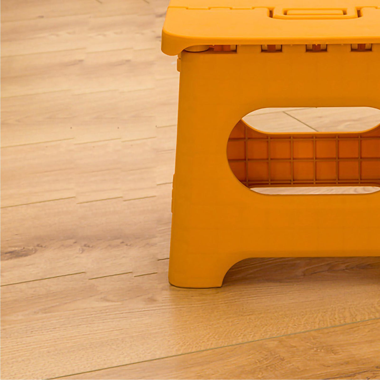 Folding Step Stool Portable Strong Space Saving Plastic Footstool for Adults and Kids Yellow