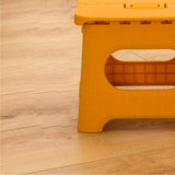 Folding Step Stool Portable Strong Space Saving Plastic Footstool for Adults and Kids Yellow