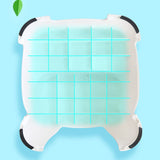 Baby 2 Step Stool High Strength Large Load Bearing Double Slip Proof Toddler Double Up Step Stool for Bathroom Kitchen Ocean Blue - Top-Down View