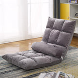 Tatami Sofa Folding Back Sofa Chair Single Bedroom Floor Balcony Small Sofa Chair Cushion Grey
