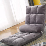 Tatami Sofa Folding Back Sofa Chair Single Bedroom Floor Balcony Small Sofa Chair Cushion Grey