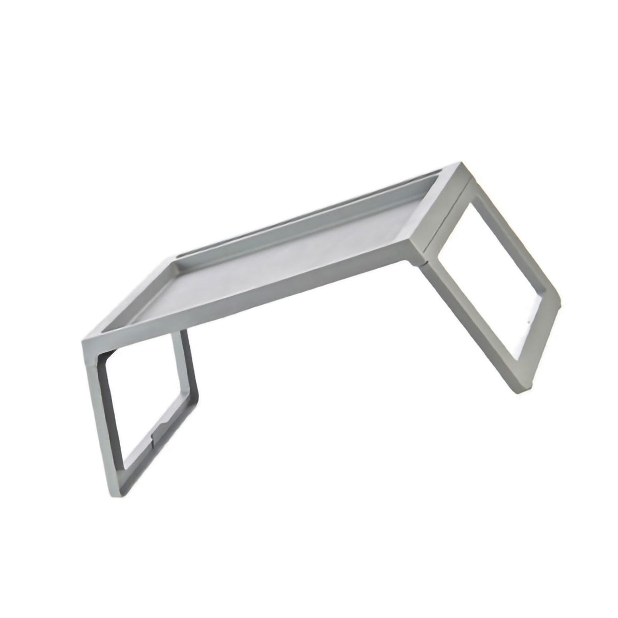 Laptop Bed Desk PP Folding Simple Downward Grooved Design Lap Desk Bed Table with Charging Hole for Bedroom Dorm Grey 68x35.8x27.5cm