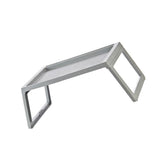 Laptop Bed Desk PP Folding Simple Downward Grooved Design Lap Desk Bed Table with Charging Hole for Bedroom Dorm Grey 68x35.8x27.5cm - Top-Down View