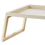 Laptop Bed Desk PP Folding Simple Downward Grooved Design Lap Desk Bed Table with Charging Hole for Bedroom Dorm Beige 68x35.8x27.5cm