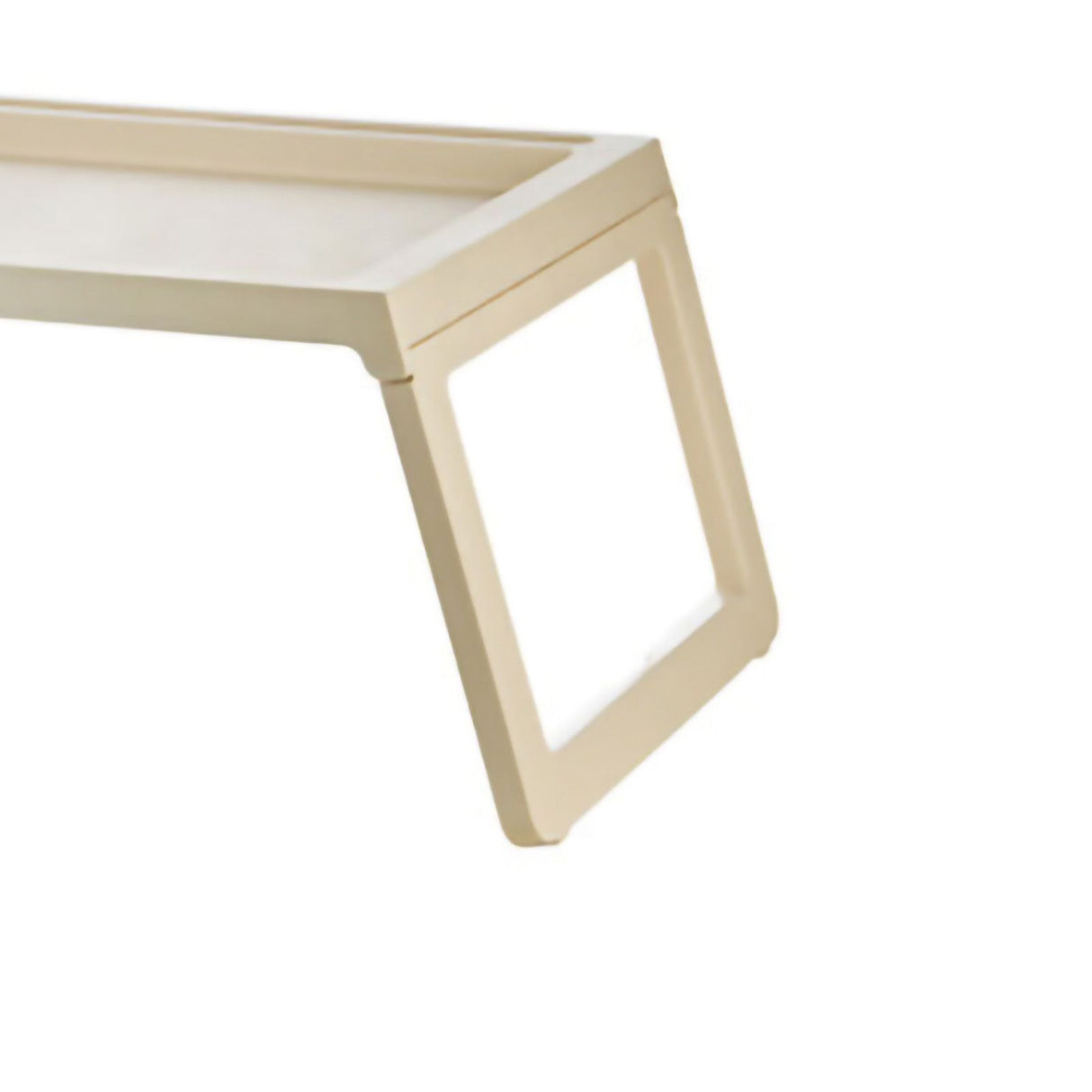 Laptop Bed Desk PP Folding Simple Downward Grooved Design Lap Desk Bed Table with Charging Hole for Bedroom Dorm Beige 68x35.8x27.5cm