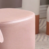 Children Wooden Low Stools Cute Cartoon Children Stool Small Dog Shape Stool for Home Kindergarten Pink - Front View