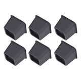 6Pcs 3 Inch Trapezoid Furniture Risers Sofa Leg Pads for Bed Table Cabinet Sofa Feet Black - Front View