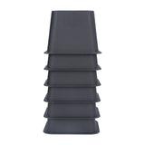 6Pcs 3 Inch Trapezoid Furniture Risers Sofa Leg Pads for Bed Table Cabinet Sofa Feet Black - Top-Down View