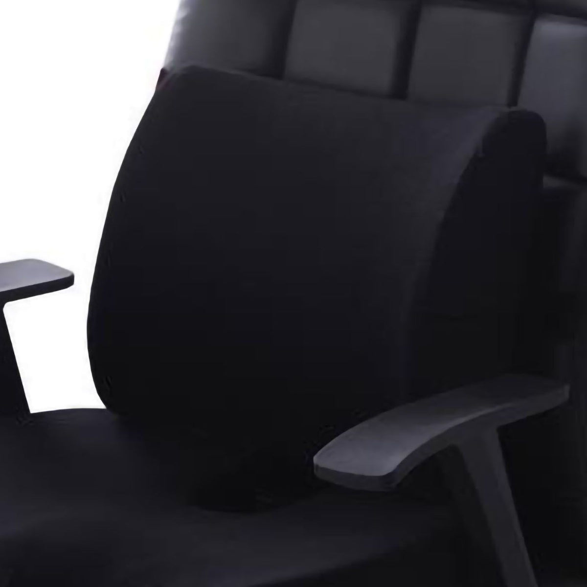Seat Cushion Lumbar Support Set Polyester Comfortable Chair Cushion for Office Home Flannelette Set Black Cushion and Back Cushion Combination Set