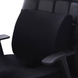 Seat Cushion Lumbar Support Set Polyester Comfortable Chair Cushion for Office Home Flannelette Set Black Cushion and Back Cushion Combination Set - 45-Degree Angle