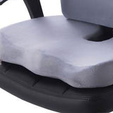 Seat Cushion Lumbar Support Set Polyester Comfortable Chair Cushion for Office Home Flannelette Set Grey Cushion and Back Cushion Combination Set