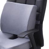 Seat Cushion Lumbar Support Set Polyester Comfortable Chair Cushion for Office Home Flannelette Set Grey Cushion and Back Cushion Combination Set - Side View