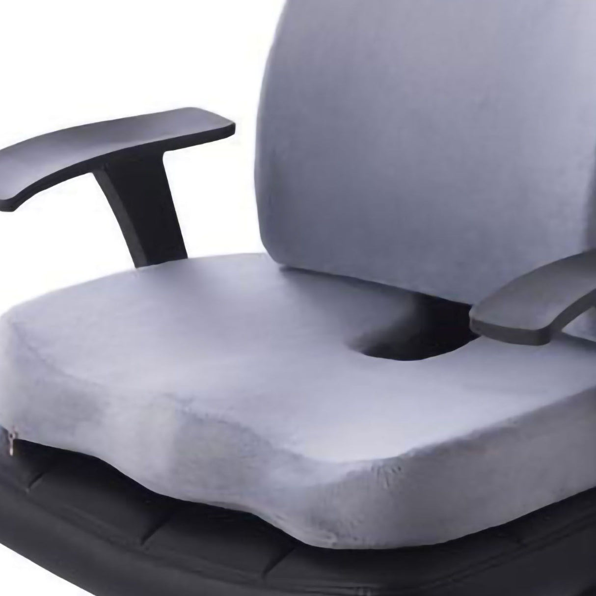 Seat Cushion Lumbar Support Set Polyester Comfortable Chair Cushion for Office Home Flannelette Set Grey Cushion and Back Cushion Combination Set