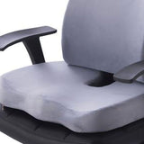 Seat Cushion Lumbar Support Set Polyester Comfortable Chair Cushion for Office Home Flannelette Set Grey Cushion and Back Cushion Combination Set