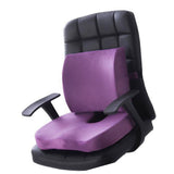 Seat Cushion Lumbar Support Set Polyester Comfortable Chair Cushion for Office Home Flannelette Set Purple Cushion and Back Cushion Combination Set