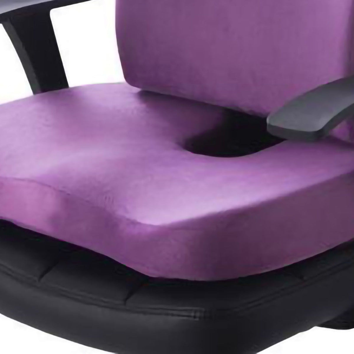 Seat Cushion Lumbar Support Set Polyester Comfortable Chair Cushion for Office Home Flannelette Set Purple Cushion and Back Cushion Combination Set