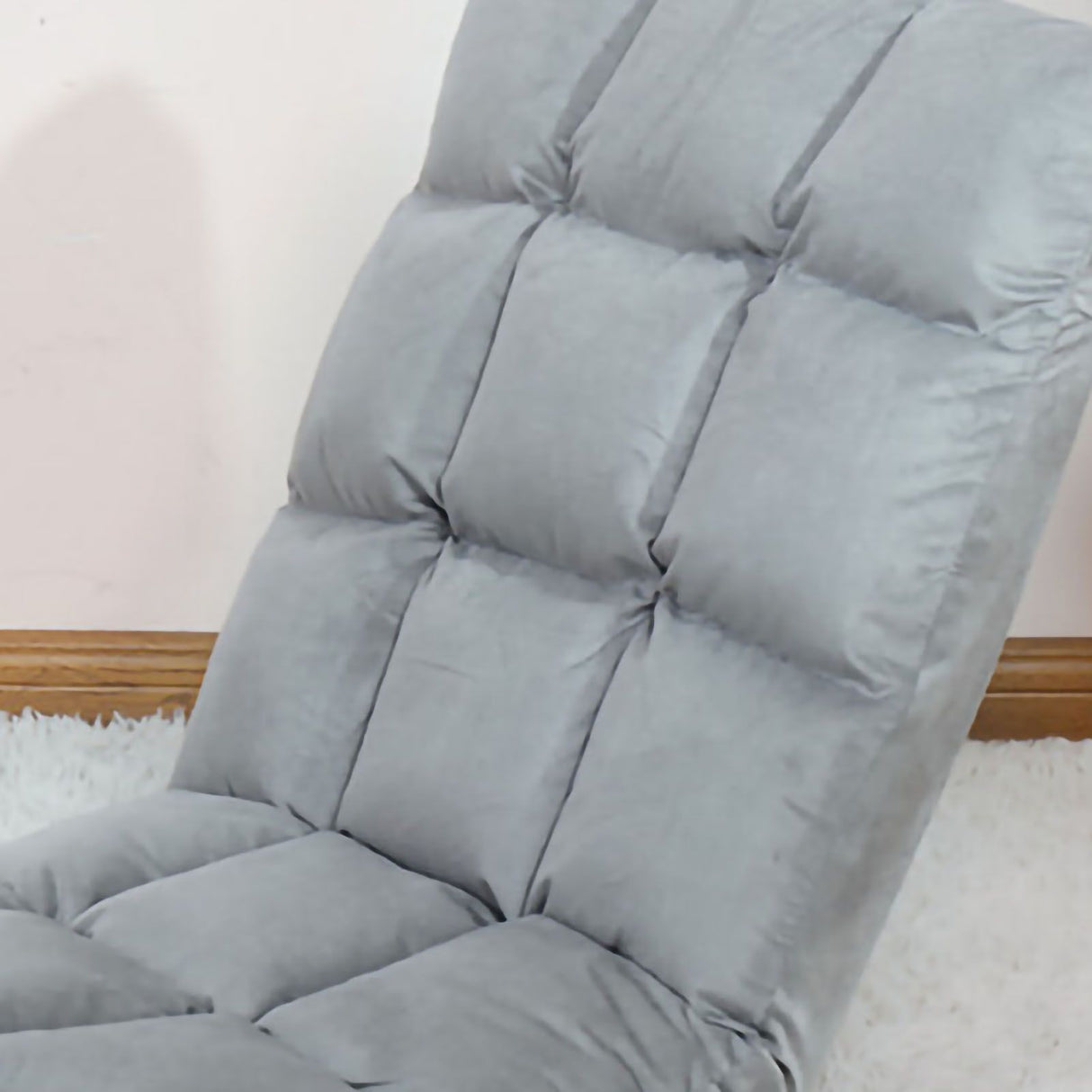 Floor Seat Sofa Chair Foldable Adjustable Floor Chair Sofa Bed Beanbag for Gaming Sleeping Relaxing Reading Grey