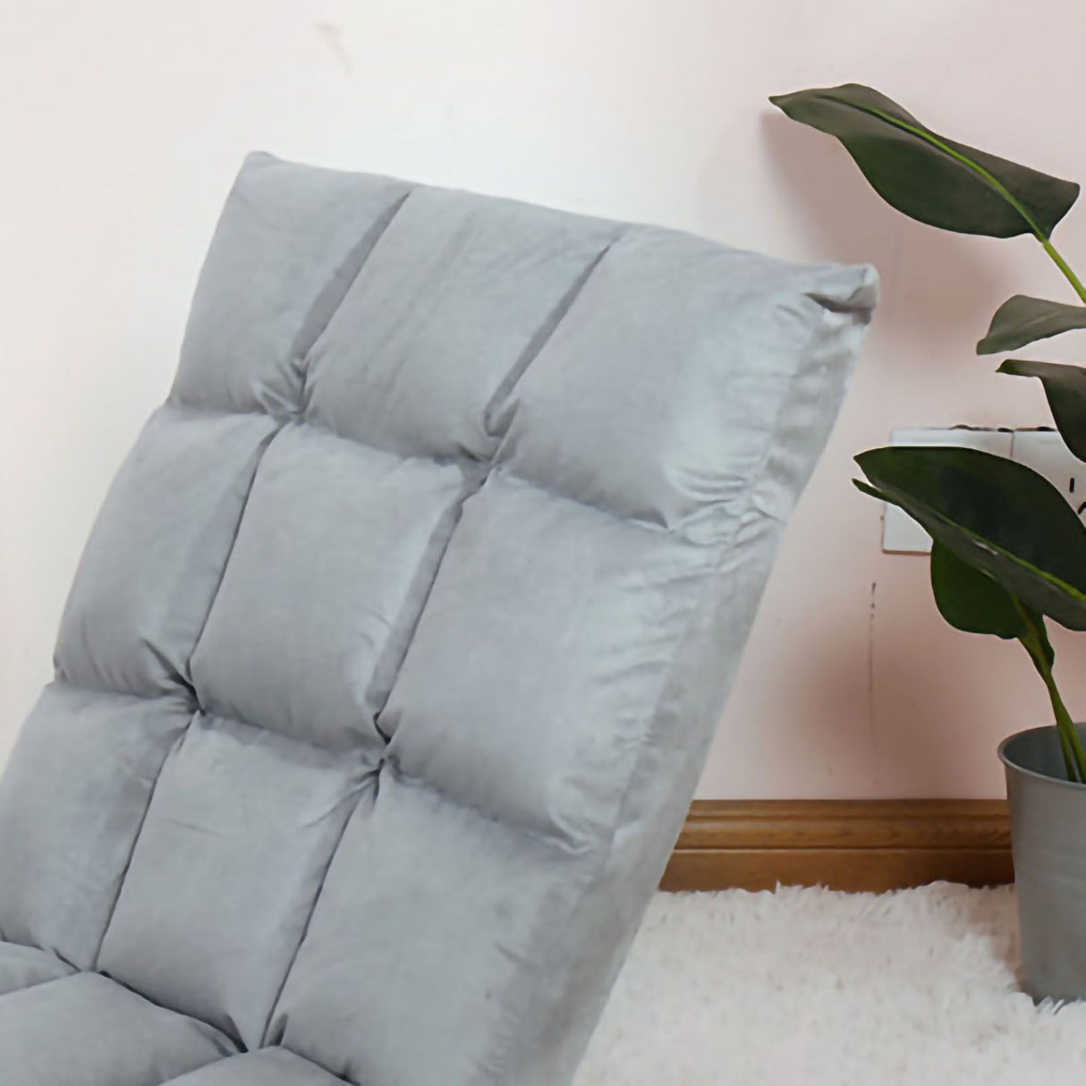 Floor Seat Sofa Chair Foldable Adjustable Floor Chair Sofa Bed Beanbag for Gaming Sleeping Relaxing Reading Grey