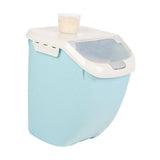 Grain Storage Box Waterproof Clamshell Multipurpose Plastic Rice Storage Containers for Kitchen Blue S 26x34x21cm/10.2x13.4x8.3in