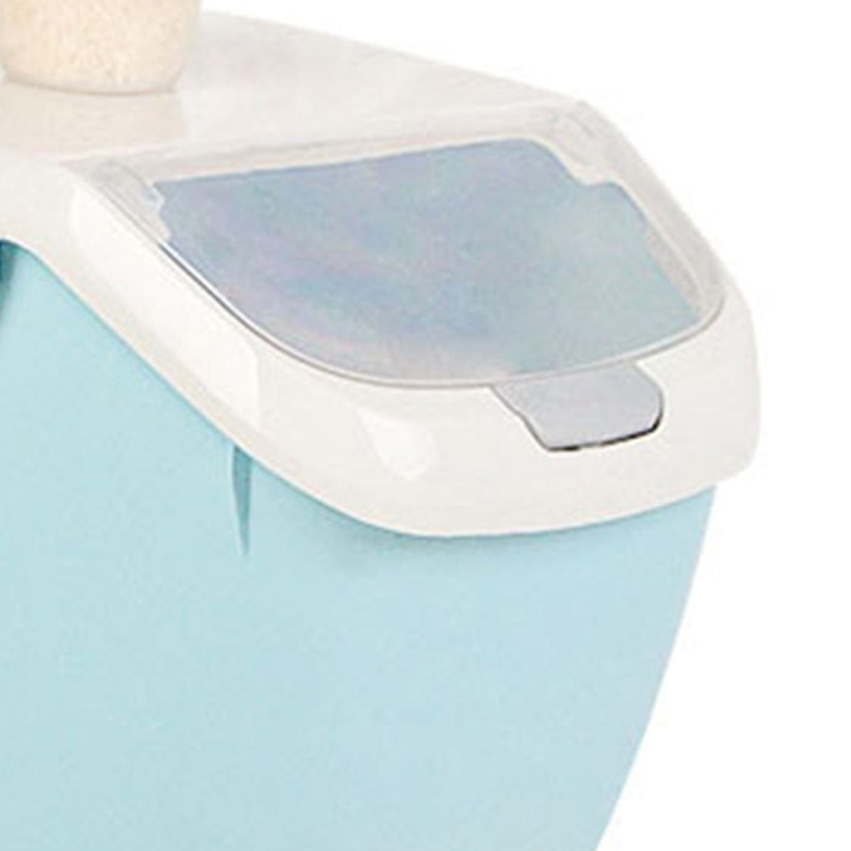 Grain Storage Box Waterproof Clamshell Multipurpose Plastic Rice Storage Containers for Kitchen Blue S 26x34x21cm/10.2x13.4x8.3in