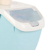 Grain Storage Box Waterproof Clamshell Multipurpose Plastic Rice Storage Containers for Kitchen Blue S 26x34x21cm/10.2x13.4x8.3in