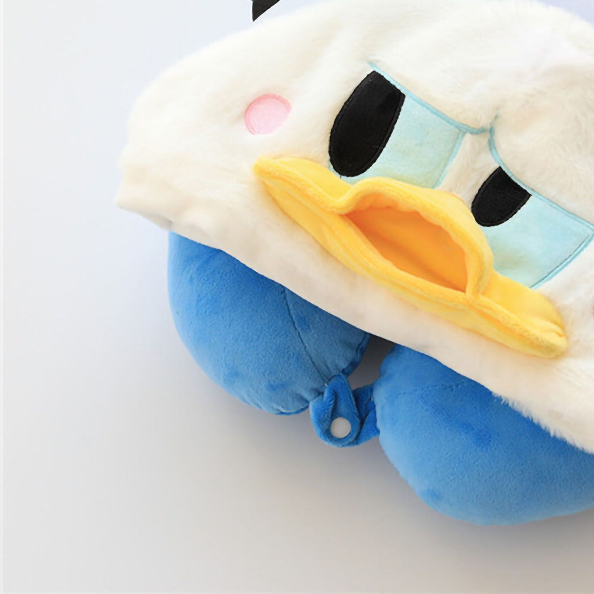 Hooded U Shaped Pillow Cute Cartoon Travel PP Cotton U Shaped Neck Pillow for Airplane Seat Duck