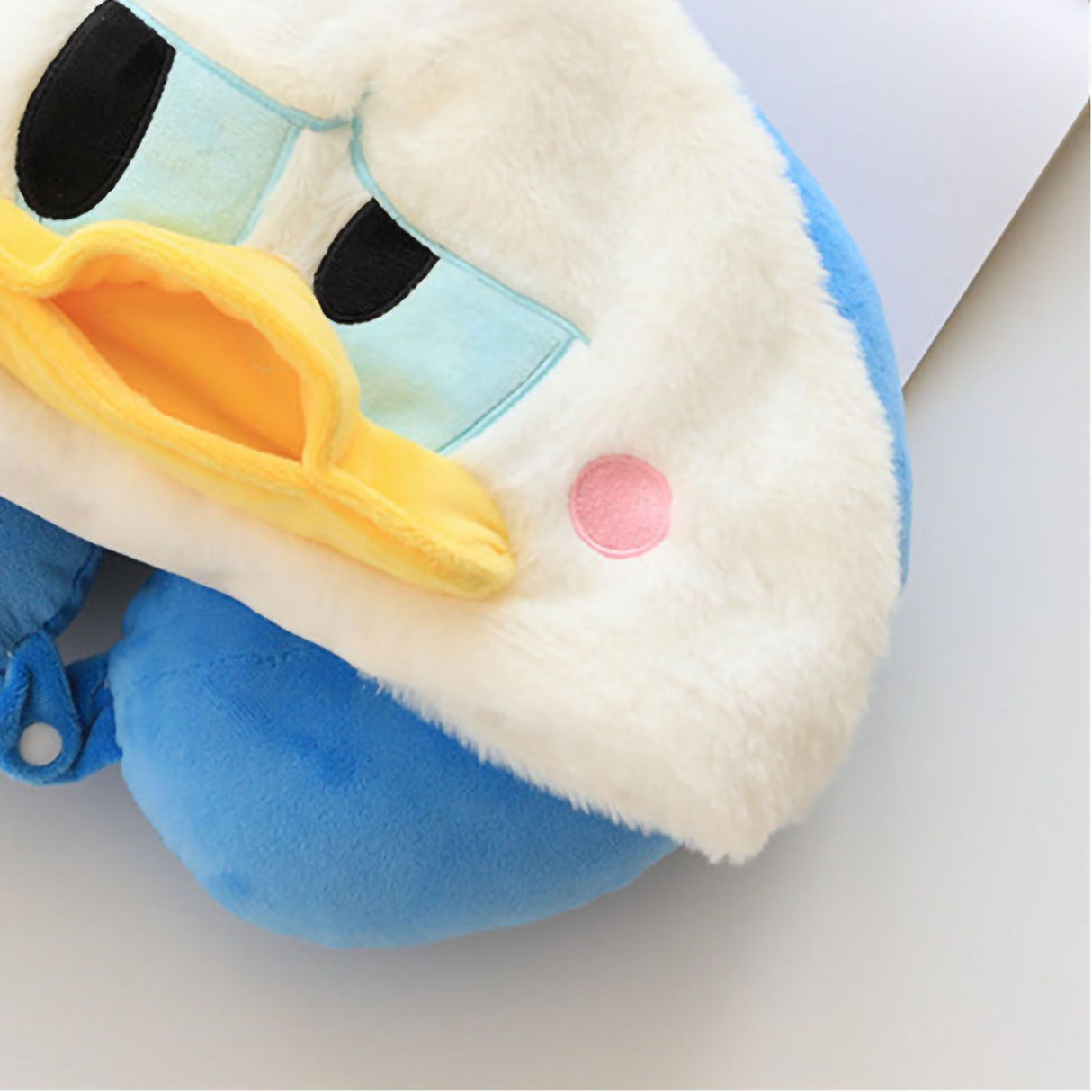 Hooded U Shaped Pillow Cute Cartoon Travel PP Cotton U Shaped Neck Pillow for Airplane Seat Duck