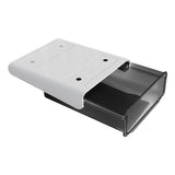 Under Desk Storage Box No Punching Storage ABS PS Small Hidden Drawer For Dormitory Small Transparent Black