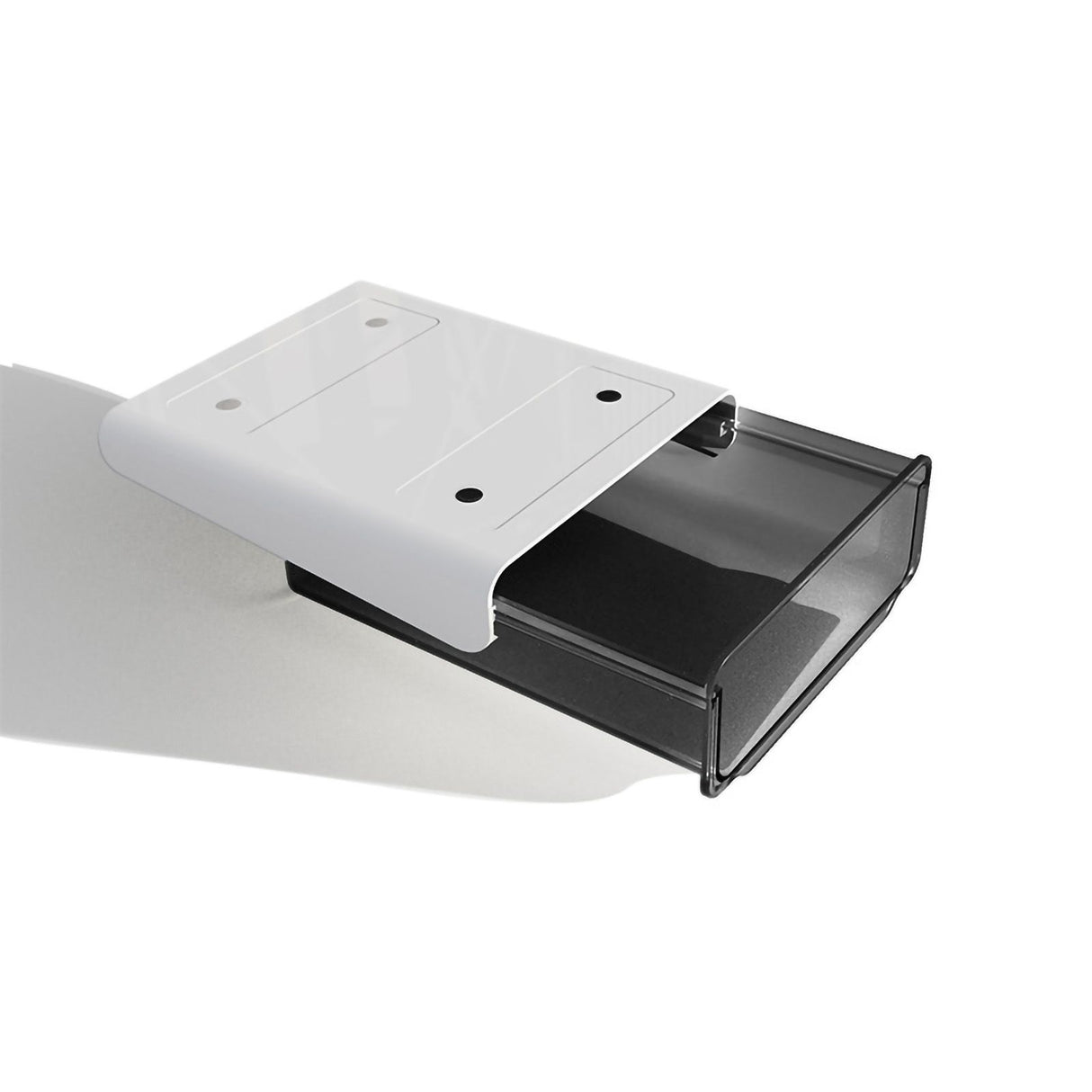 Under Desk Storage Box No Punching Storage ABS PS Small Hidden Drawer For Dormitory Small Transparent Black
