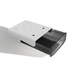 Under Desk Storage Box No Punching Storage ABS PS Small Hidden Drawer For Dormitory Small Transparent Black