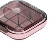 Portable Mini Pill Case Travel Dispensing Pill Organizer Household Food Grade Sealed Storage Medicine Box Small Transparent Pink