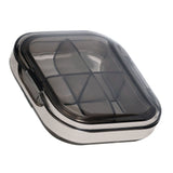 Portable Mini Pill Case Travel Dispensing Pill Organizer Household Food Grade Sealed Storage Medicine Box Small Transparent Black - 45-Degree Angle