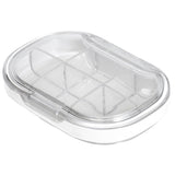 Portable Mini Pill Case Travel Dispensing Pill Organizer Household Food Grade Sealed Storage Medicine Box Big Transparent White