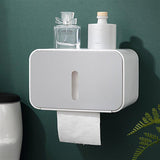 Wall Mounted Toilet Paper Holder PS ABS Waterproof Roll Paper Tissue Storage Box Bathroom Accessories Gray