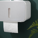 Wall Mounted Toilet Paper Holder PS ABS Waterproof Roll Paper Tissue Storage Box Bathroom Accessories Gray - 45-Degree Angle