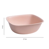 Household Plastic Wash Basin Dormitory Cute Square Laundry Basin Washbasin for Dishing Small Pink - 45-Degree Angle