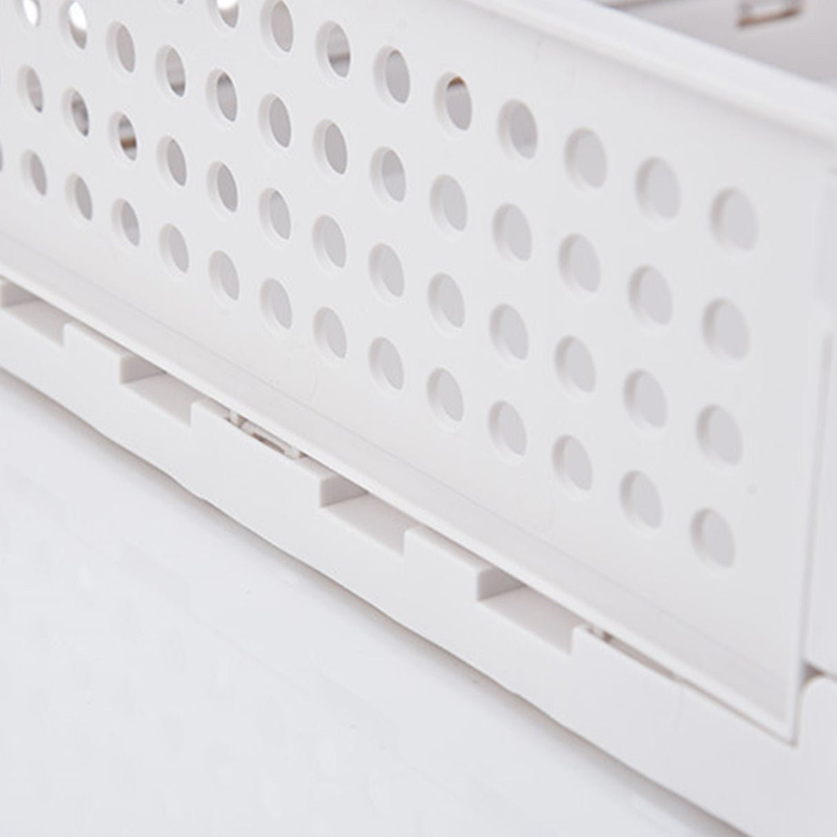 Stackable Storage Basket Plastic Large Open Drawer Wardrobe Cloth Container for Bedroom Living Room Offwhite