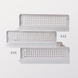 Stackable Storage Basket Plastic Large Open Drawer Wardrobe Cloth Container for Bedroom Living Room Offwhite - Top-Down View