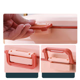 Medicine Box Pill Storage Case Sewing Tin Container PP 2 Layer Portable for Home Office Pink