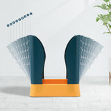Plastic Garbage Can Expandable Trash Bag Holder Large Capacity for Kitchen Bathroom Blue and Yellow - 45-Degree Angle