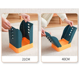 Plastic Garbage Can Expandable Trash Bag Holder Large Capacity for Kitchen Bathroom Blue and Yellow