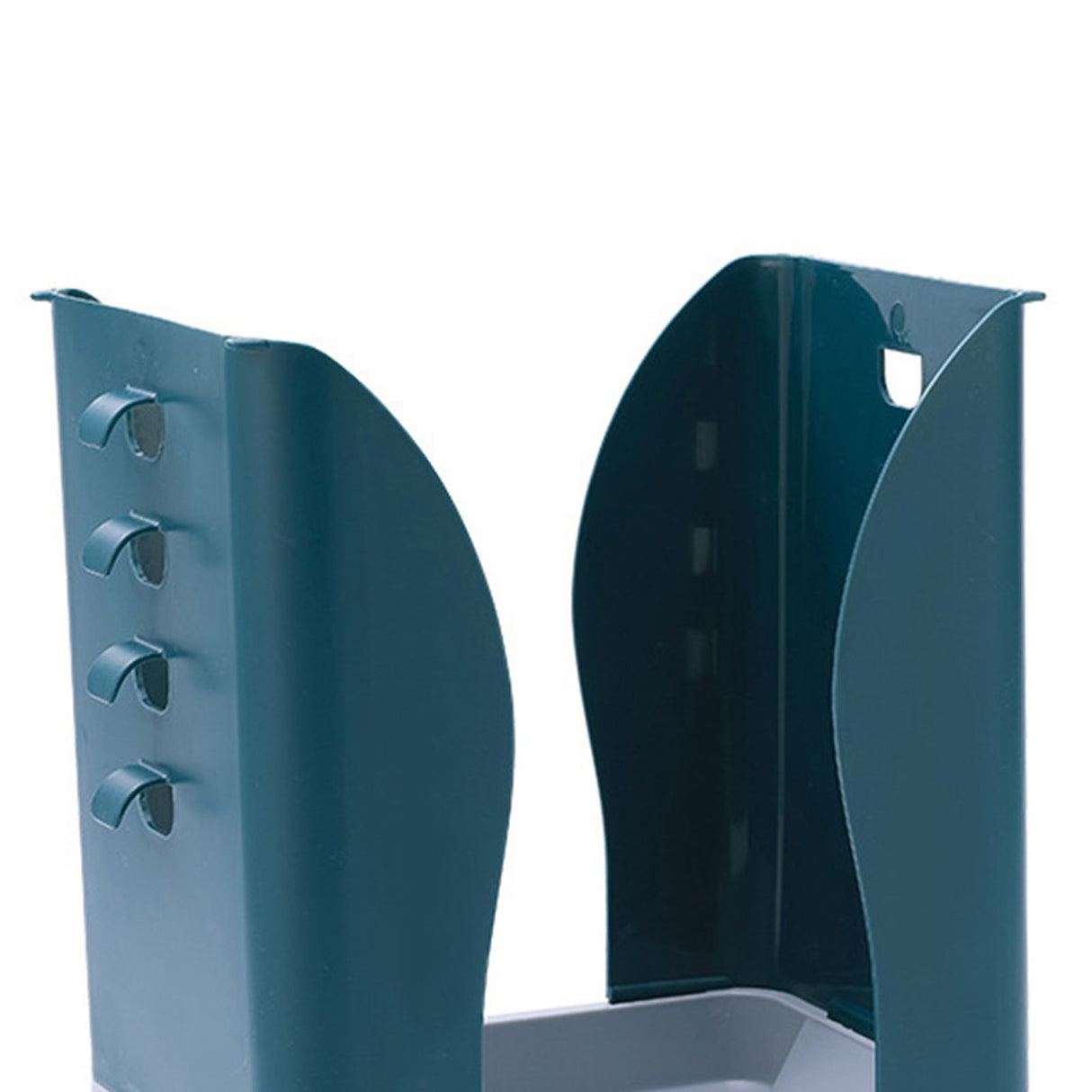 Plastic Garbage Can Expandable Trash Bag Holder Large Capacity for Kitchen Bathroom Blue Gray