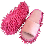 Floor Slippers Lazy Open Toed Mop Slipper Home Use Soft Pure Color Cleaning Slipper Pink M 39-41