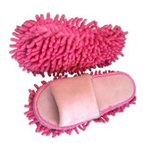 Floor Slippers Lazy Open Toed Mop Slipper Home Use Soft Pure Color Cleaning Slipper Pink M 39-41