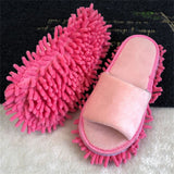 Floor Slippers Lazy Open Toed Mop Slipper Home Use Soft Pure Color Cleaning Slipper Pink M 39-41 - 45-Degree Angle
