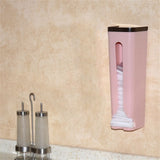 2PCS Wall Mounted Garbage Bag Storage Rack Back Adhesive Organizer Professional for Kitchen Pink 31x10x10cm / 12.2x3.9x3.9in - Top-Down View