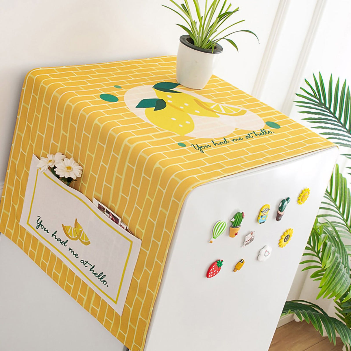 Cotton Linen Dust Protection Cover Fabric Cloth Waterproof General Cover Towel for Home Appliance GB262 45x140 Refrigerator Washing Machine