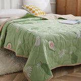Summer Air Conditioner Quilt Machine Washable Soft Breathable Portable Air Conditioner Blanket Summer Comforter avocado 180x200cm - Top-Down View
