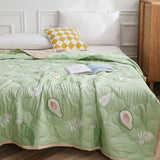Summer Air Conditioner Quilt Machine Washable Soft Breathable Portable Air Conditioner Blanket Summer Comforter avocado 180x200cm - 45-Degree Angle