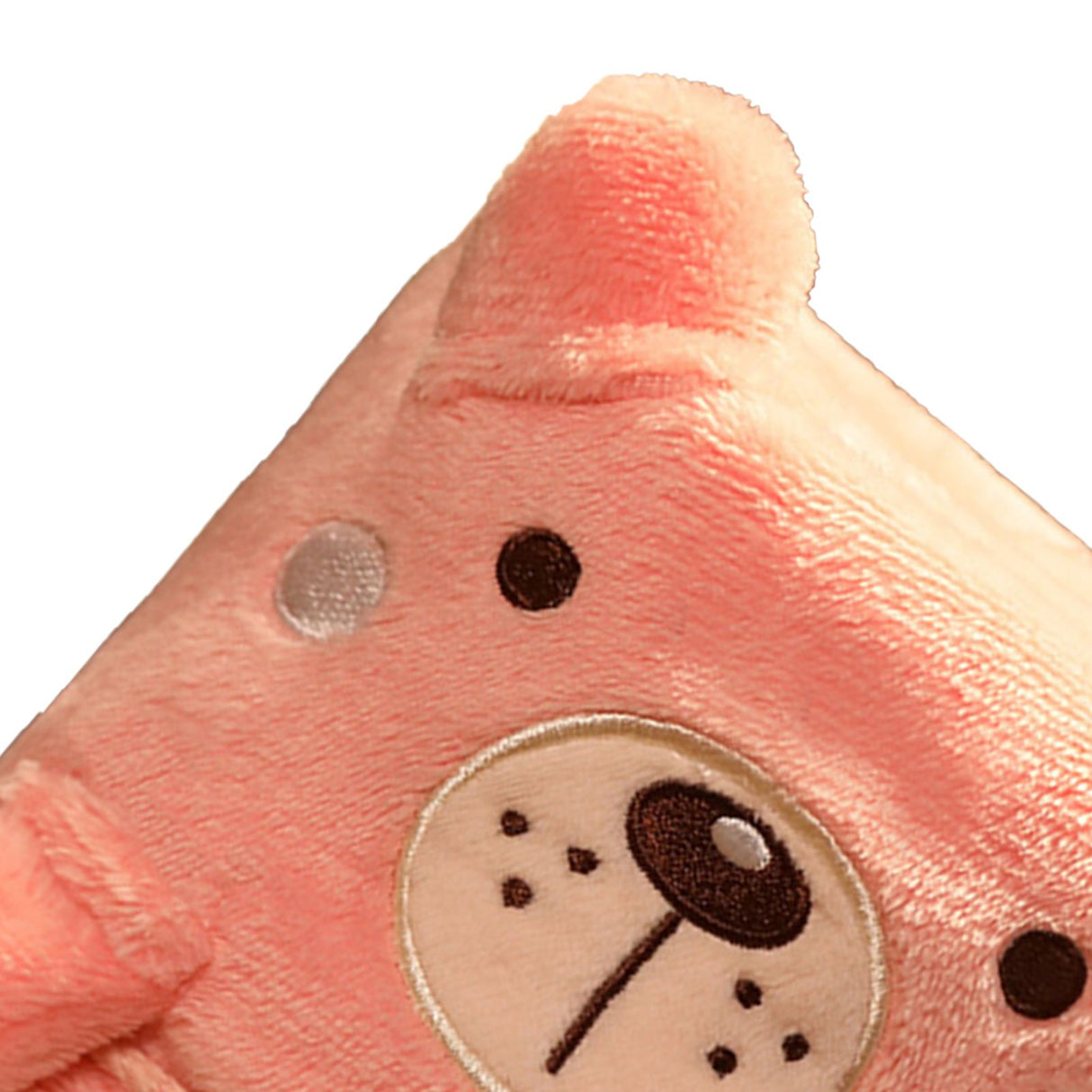 Flannel Blanket Cute Animal Shape Soft Skin Friendly Portable Nap Blanket for Sofa Bed Office Dormitory Pink Bear 80x100cm / 31.5x39.4in
